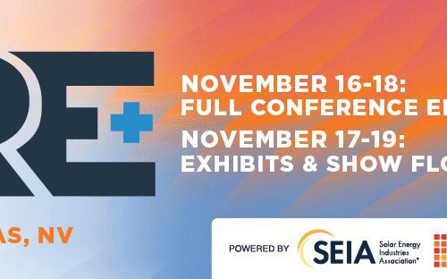 Conference promotional graphic for renewable energy event.