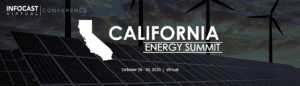 A banner with the words california energy summit on it.