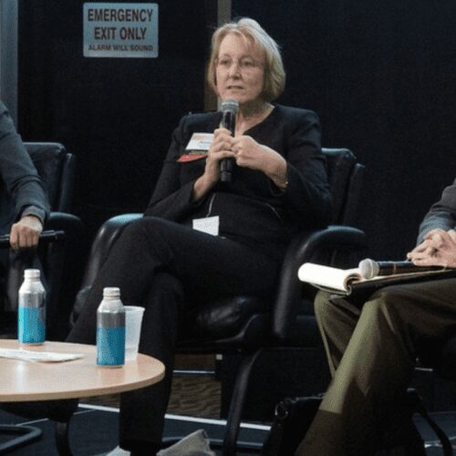 Panel discussion with five speakers.