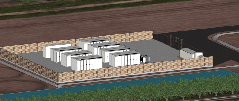 A rendering of the storage facility.