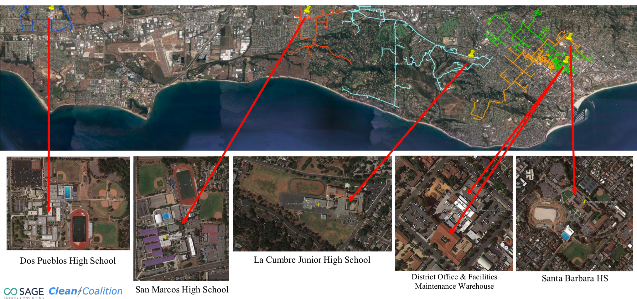 A map of the various locations in la cantera junior high school.