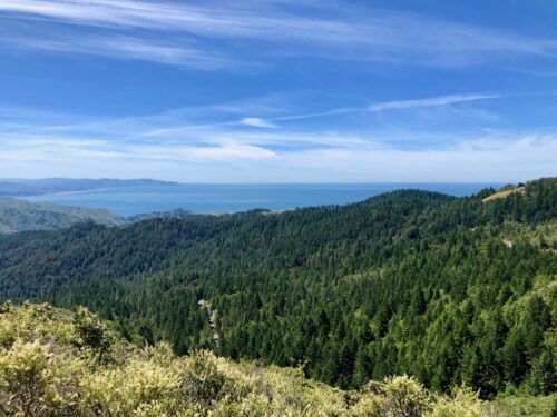 A view of the ocean from above.