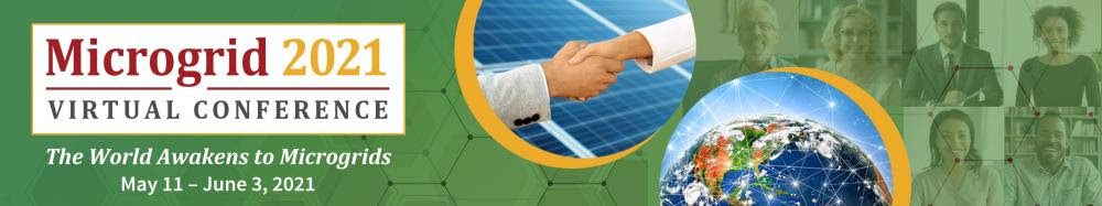 Two people shaking hands over a solar panel background