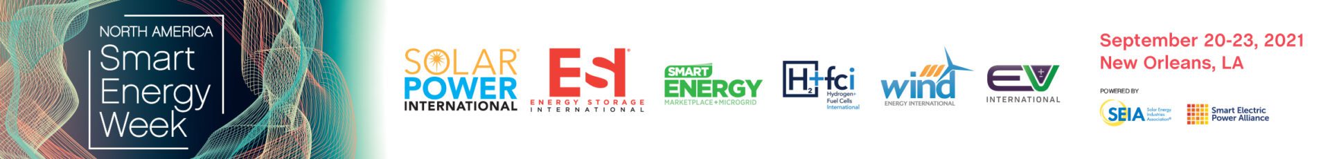 A pair of logos for storage international and smart energy.