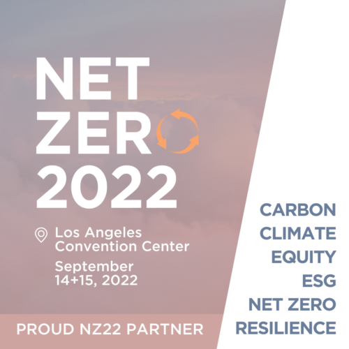 A poster for the net zero 2 0 2 2 conference.