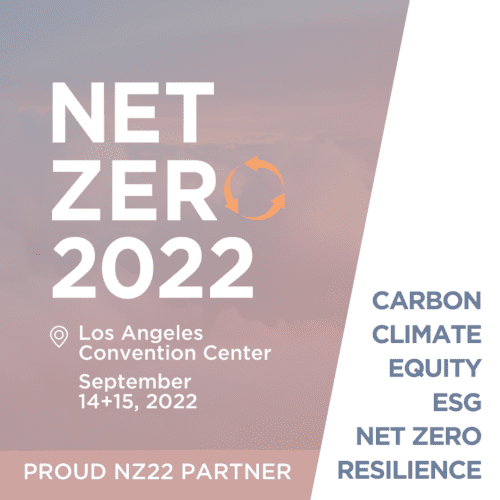 A poster for the net zero 2 0 2 2 conference.