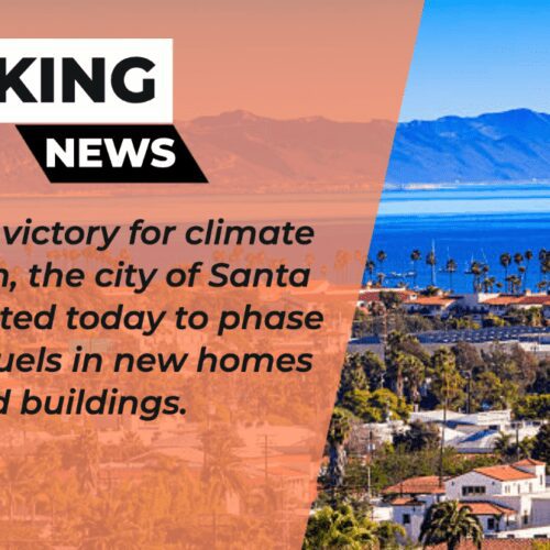 A picture of the city and mountains with text that reads 
