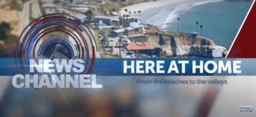 A news channel is shown with the words 