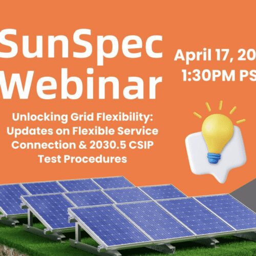 SunSpec webinar on solar energy, April 2025.