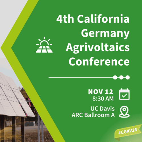 Agrivoltaics conference poster with solar panels